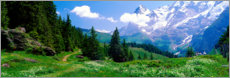 Poster Murren alpine landscape, Switzerland