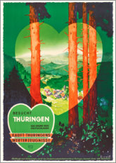 Wandbild Thüringen Reiseplakat - Jupp Wiertz