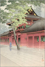 Wandbild Nach dem Regen am Sanno-Schrein - Kawase Hasui