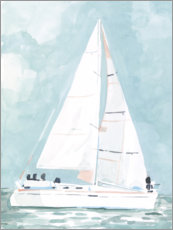 Wandbild  Kleines Segelboot - Emma Scarvey