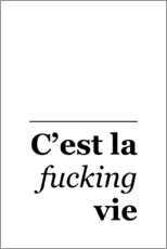 Poster  C'est la fucking vie - Typobox