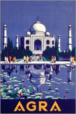 Stampa su tela  Agra - Vintage Travel Collection
