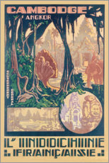Plakat  Angkor-Cambodia (French) - Vintage Travel Collection