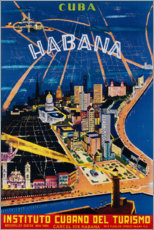 Acrylic print  Havana (spanish) - Vintage Travel Collection