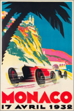 Stampa su tela  Gran Premio di Monaco 1932 - Vintage Travel Collection