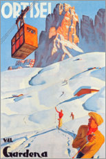 Obraz na szkle akrylowym  Ortisei - Val Gardena - Vintage Travel Collection