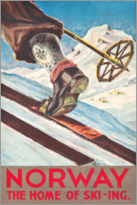 Obraz na szkle akrylowym  Norway (English) - Vintage Travel Collection