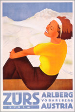 Poster Zürs en Autriche (anglais)