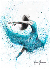 Poster  Ballerina di pioggia turchese - Ashvin Harrison