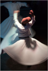 Akrylglastavla  Whirling dervishes while dancing - Keren Su