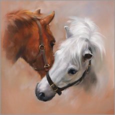 Wandbild Pferdebegrüßung - Jacqueline Stanhope