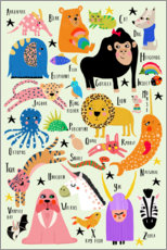 Canvas print  Animal alphabet - Nichola Cowdery