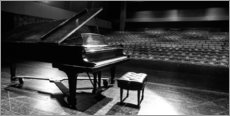 Stampa su tela  Pianoforte a coda su un palco per concerti