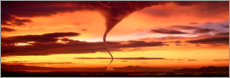 Plakat Tornado at sunset