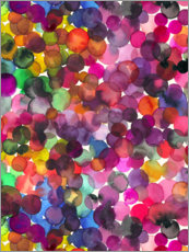 Poster Bunte Aquarell-Punkte