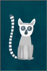 Wandbild Lemur mit Ringelschwanz - Nic Squirrell