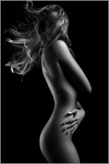 Poster Nu féminin avec de longs cheveux