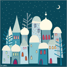 Plakat  Snowy Rooftops - Nic Squirrell