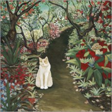 Wandbild  Sommergarten mit Katze - Deborah Eve Alastra