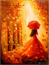 Wandbild  Herbstdame - Olha Darchuk