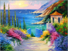 Poster Matinée ensoleillée au bord de la mer