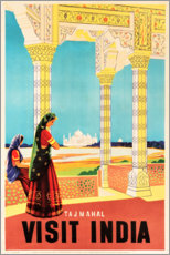 Lienzo  Visita India (inglés) - Vintage Travel Collection