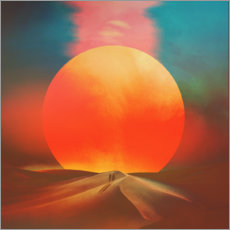 Poster  Sole al tramonto - lacabezaenlasnubes