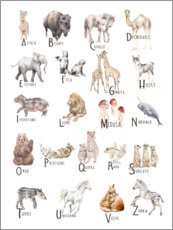 Canvas print  Animal Alphabet (Italian) - Wandering Laur