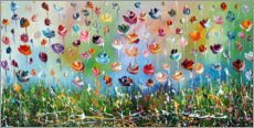 Wandbild Farbenfrohe Blumen III - Theheartofart Gena