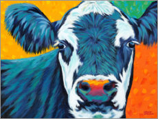 Wall print  Colorful Country Cows I - Carolee Vitaletti