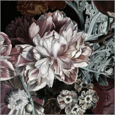 Wandbild Marsala-Blumenstrauß I - Naomi McCavitt