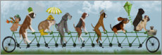 Cuadro de metacrilato  Grupo de perros en el tándem - Fab Funky