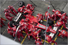 Canvastavla Michael Schumacher, pitstop Ferrari 248 F1, Chinese GP 2006