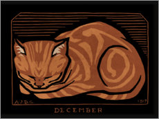 Wall print  December, coloured - Julie de Graag