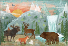 Wall print  Animals of the forest - Veronique Charron