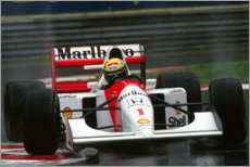 Canvas-taulu  Ayrton Senna, McLaren MP4/7A, Belgian Grand Prix 1992