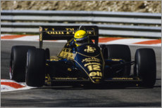 Canvas-taulu  Ayrton Senna, Lotus 98T Renault, Belgian GP 1986