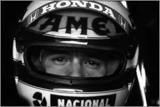 Tableau  Portrait d&#039;Ayrton Senna, Lotus 99T, 1987