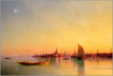 Poster Coucher de soleil dans la baie de Venise