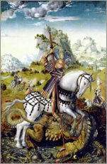 Wandbild  Der Heilige Georg - Lucas Cranach d.Ä.