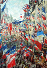 Poster  Rue Montorgueil in Paris an den Feierlichkeiten zum 30. Juni - Claude Monet