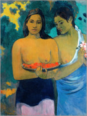 Poster Les Seins aux fleurs rouges