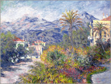 Stampa su tela  Ville a Bordighera - Claude Monet