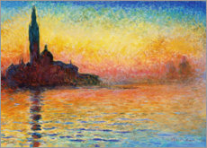 Aluminiumsbilde  San Giorgio Maggiore at Dusk - Claude Monet