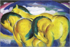 Canvas print  The Little Yellow Horses - Franz Marc