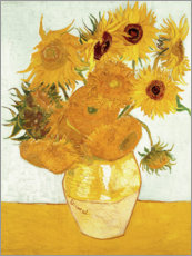 Lærredsbillede  Vase med tolv solsikker - Vincent van Gogh