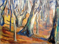 Akrylbilde  Høst i almeskogen - Edvard Munch
