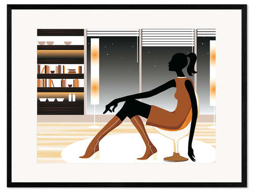 Stampa artistica con cornice Relax di mezzanotte