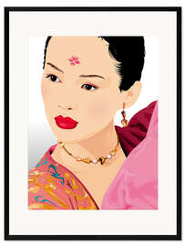 Framed art print Kimono girl