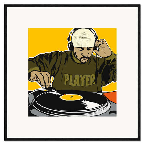 Ingelijste kunstdruk Scratching